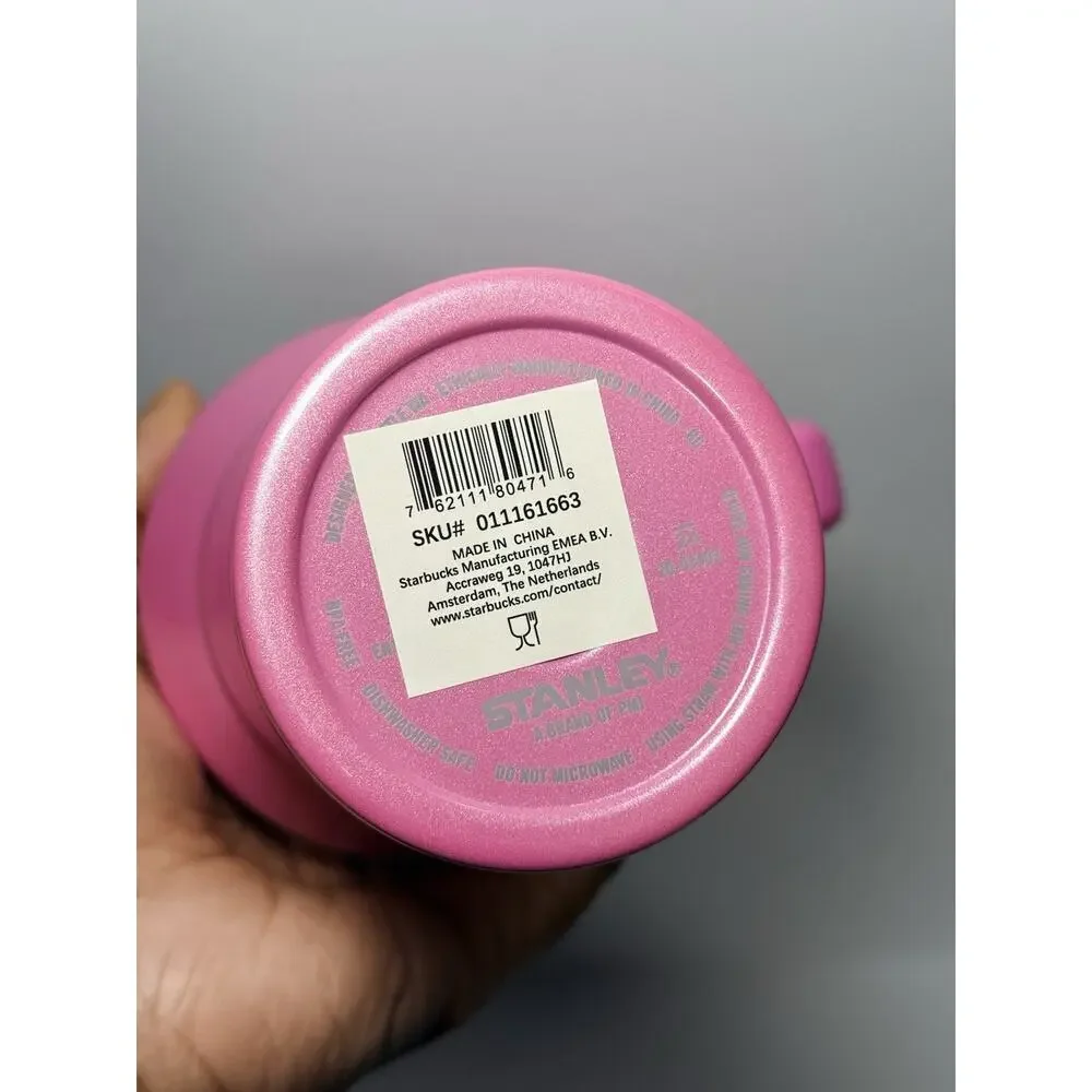 Stanley X Starbucks 2024 Exclusive EU Release WINTER PINK 40oz Tumbler BNWT - Picture 5 of 6